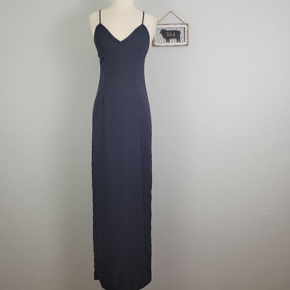 Alice McCall Navy Blue Night Moves Gown Slip Dress Sz 4‎